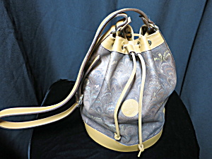 Nobile Leather Draw String Shoulder Bag Made In Italy