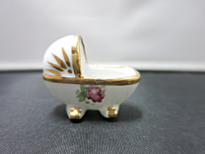 Limoges France Baby Cradle Doll House Miniature Size