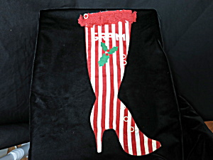 Vintage Gram Christmas Stocking Boot Flannel