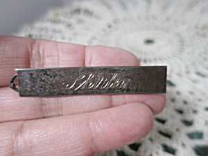 Antique Sterling Silver Barrette Engraved Shirley