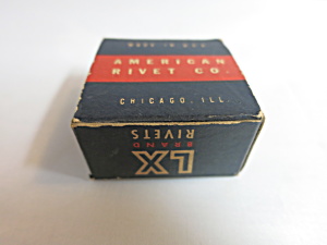 Vintage American Rivet Company Assorted Coppered Split Rivets Box