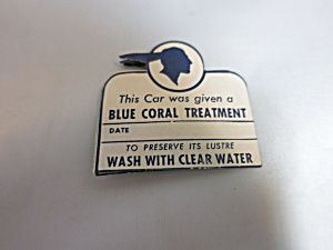 Vintage Paper Automobile Advertising Blue Coral Treatment