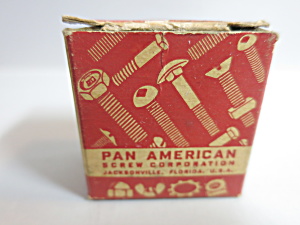 Vintage Pan American Screw Corp Box Contents Empty