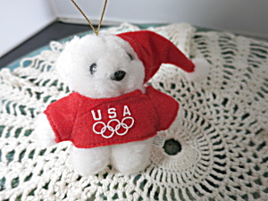 Maxwell House Teddy Bear Olympics Christmas Ornament 1992