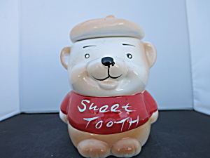 Sweet Tooth Bear Cookie Jar Biscuit Jar 1970s