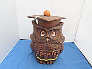 Owl Graduate Treasure Craft Cookie Jar Made In Usa