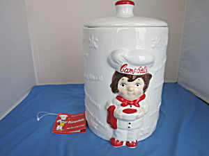 Campbells Soup Kid Cookie Jar Cracker Keeper Houston Harvest