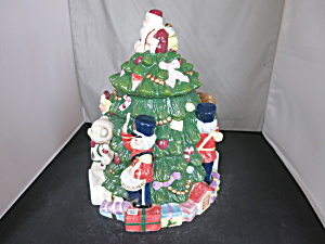 Spode Christmas Tree Cookie Jar Hand Painted