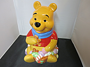 Disney Winnie The Pooh Cookie Jar Christmas Candy Cane