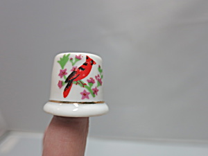 Vintage Cardinal Thimble Porcelain Made In Taiwan Republic Of Chi