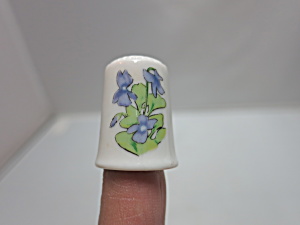 Vintage Thimble Porcelain Iris Floral Made In Japan