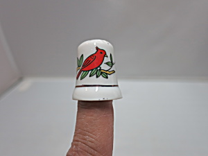 Vintage Cardinal Thimble Porcelain Unmarked Circa 1970s