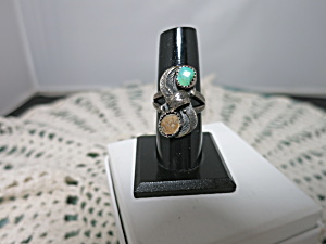 Vintage Southwest Sterling Tourquoise Ring Missing Stone Size 7