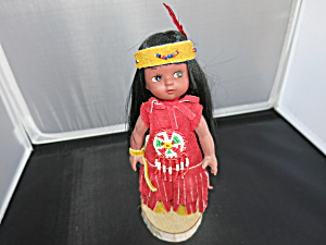 Indian Art Eskimo Girl Doll Canada 7 Inch