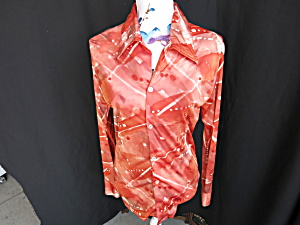Vintage Blouse Button Up With White Buttons Size L