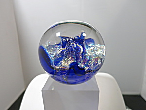 Ed Kozlowski Jr Paperweight Gorgeous Dichroic Art Glass Bubble
