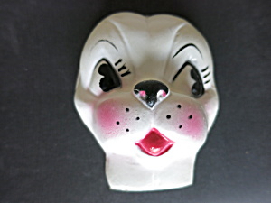 Vintage Plastic Dog Face Mask Head Doll Making