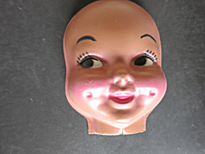 Vintage Black American Girl Face Mask Doll Head