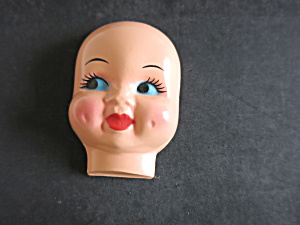 Vintage Plastic Baby Face Mask Doll Head With Dimples