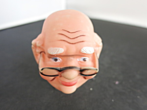 Vintage Grandpa Doll Head With Specs For Crafting