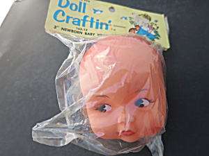 Vintage Doll Craftin Newborn Baby Head 3 Inch