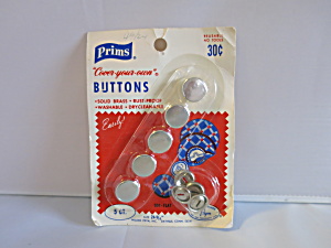 Vintage Prims Cover Your Own Buttons Solid Brass Rust Proof