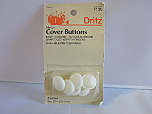 Vintage Dritz Nylon Cover Buttons In Unopned Package