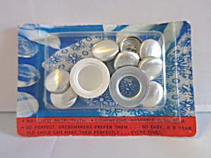 Vintage Boye Buttons Aluminum Unopened Package Of 8
