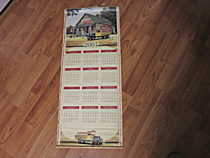 Vintage Coca Cola Calendar Two Sided 2001 2002 Bamboo