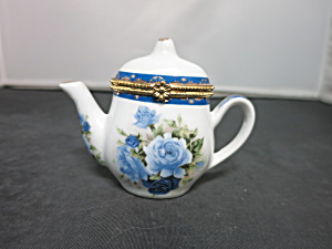 Porcelain Miniature Teapot Trinket Box
