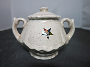 Vintage Eastern Star Sugar Bowl Marked B & O