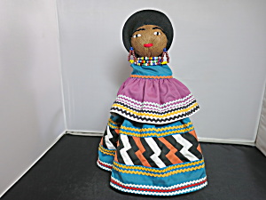 Vintage Seminole Indian Doll Palmetto Husk Bonnet 11 Inches 1960s