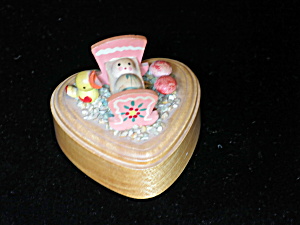 Heart Wooden Jewelry Box Baby Cradle Mushroom Bird