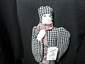 Hand Made Cloth Doll Women Of Cloth Woman With Scarf Vt