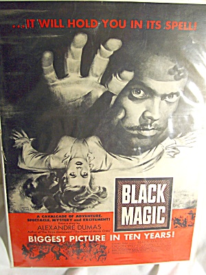 Black Magic Movie Ad Sheet 1951