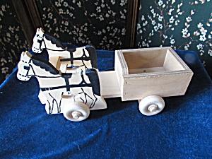 Amish Horse Cart Pull Toy Elwood Craft 2006-03