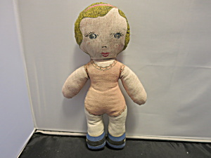 Printed Cloth Stuffed Doll 1960s To 1970s