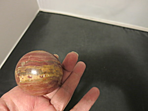Vintage Onyx Stone Ball Sphere 3 Inch Mid Century Healing