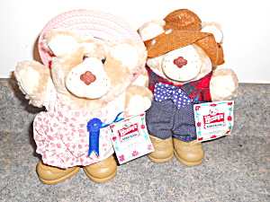 Furskin Bears Pair Wendys 1986