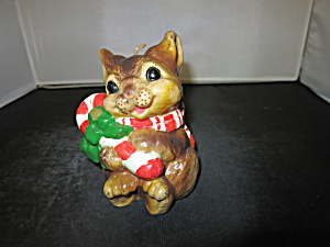 Vintage Bunny Candle Christmas Candy Cane 1970s