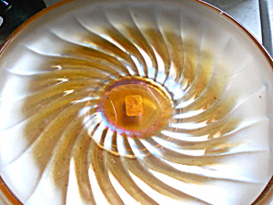 Carnival Glass Bowl W/ Swirled Pattern