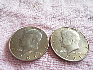 Kennedy Half Dollar Pair 1981p