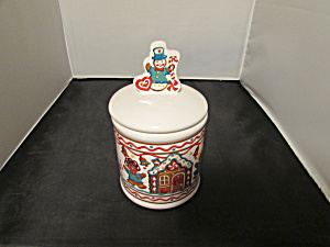 Teleflora Snowman Gingerbread Man Cookie Jar Treat Jar
