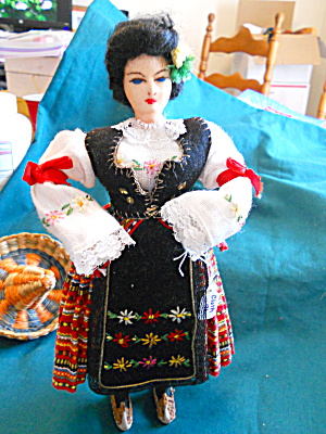 Cloth Doll European Elaborate Dress