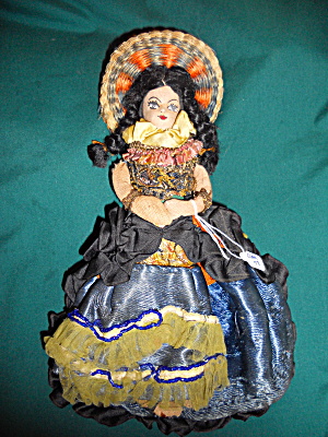 Spanish Dressed Cloth Doll Vintage