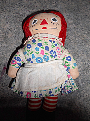 Raggedy Ann Cloth Doll Knickerbocker 7 Inch