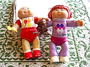 Cabbage Patch Figurine Set Of Two 1984