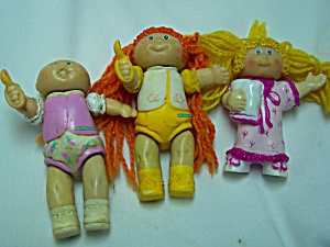 Cabbage Patch Posable Doll Figurine Set Of 3