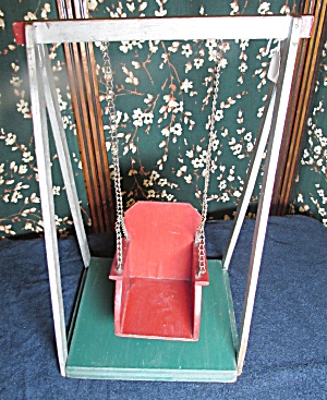 Vintage Wooden Doll Swing Circa 1940s