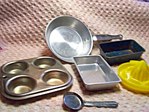 Vintage Toy Cooking Set Lot Of Pieces